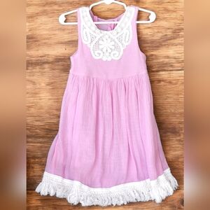 Good Lad Pink and White Pleated Sundress